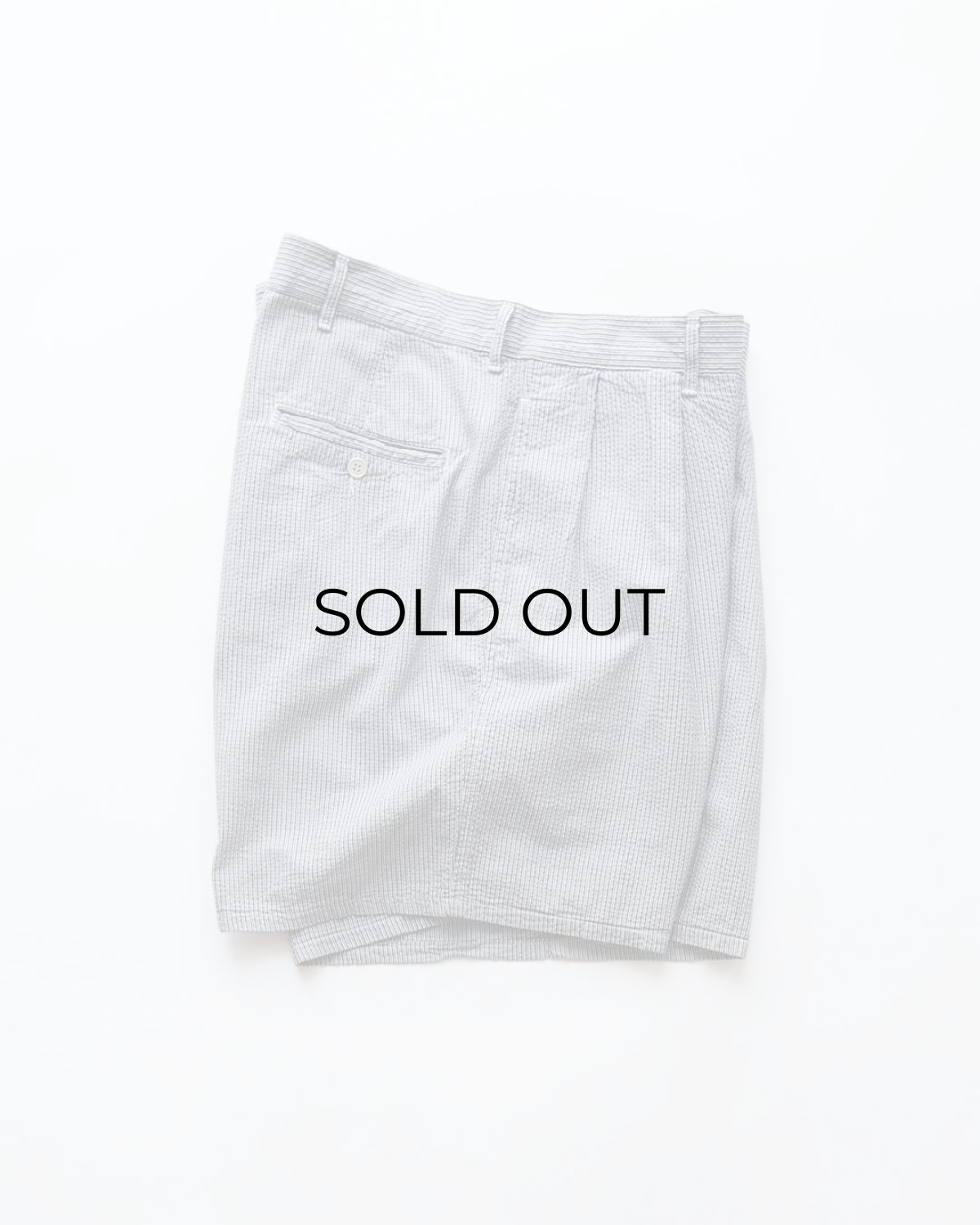 画像2: 〜90's Polo by Ralph Lauren COTTON SEERSUCKER STRIPE TUCK SHORTS "MADE IN USA" 【W37 程度】 (2)