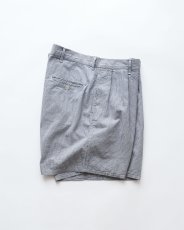 画像2: 〜90's Polo by Ralph Lauren COTTON SEERSUCKER STRIPE TUCK SHORTS "MADE IN USA" 【W37 程度】 (2)