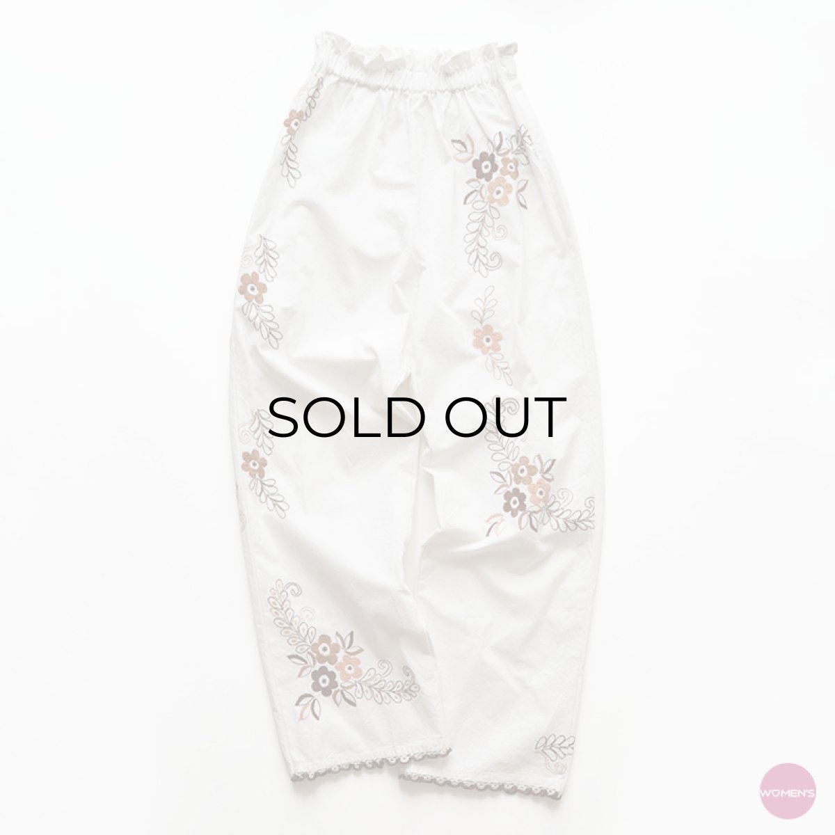 画像1: 【REMAKE】 VINTAGE EMBROIDERED CLOTH EASY PANTS (1)