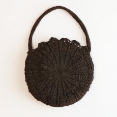 画像1: 〜60's CROCHET LACE ROUND BAG (1)