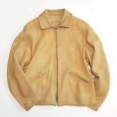 画像1: 40's UNKNOWN BRAND DEERSKIN LEATHER SPORTS JACKET (1)