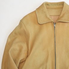 画像4: 40's UNKNOWN BRAND DEERSKIN LEATHER SPORTS JACKET (4)