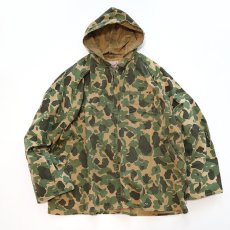 画像1: 〜50's Always-Dri COTTON DUCK HUNTER CAMOUFLAGE HALF ZIP HOODED PULLOVER HUNTING SMOCK (1)