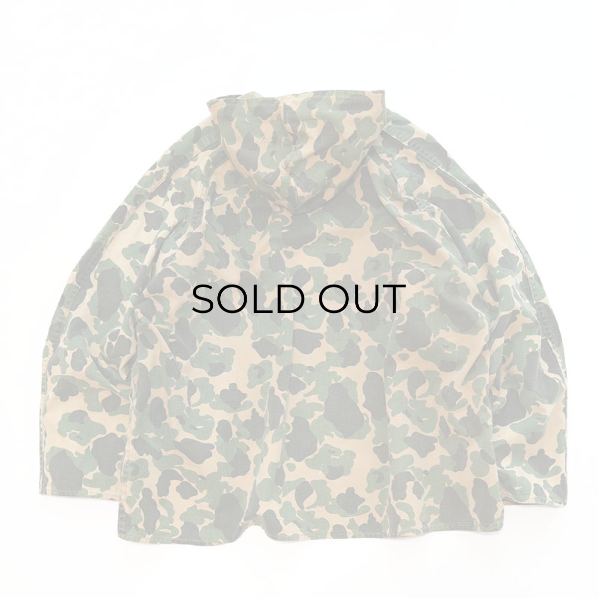 画像2: 〜50's Always-Dri COTTON DUCK HUNTER CAMOUFLAGE HALF ZIP HOODED PULLOVER HUNTING SMOCK (2)