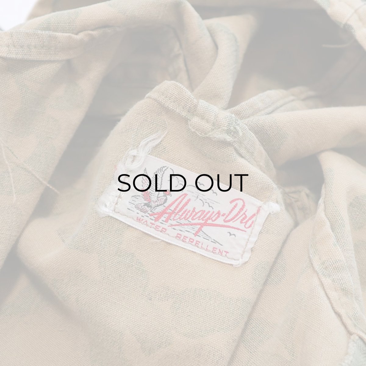 画像5: 〜50's Always-Dri COTTON DUCK HUNTER CAMOUFLAGE HALF ZIP HOODED PULLOVER HUNTING SMOCK (5)