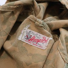 画像5: 〜50's Always-Dri COTTON DUCK HUNTER CAMOUFLAGE HALF ZIP HOODED PULLOVER HUNTING SMOCK (5)