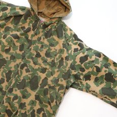 画像3: 〜50's Always-Dri COTTON DUCK HUNTER CAMOUFLAGE HALF ZIP HOODED PULLOVER HUNTING SMOCK (3)