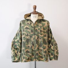 画像12: 〜50's Always-Dri COTTON DUCK HUNTER CAMOUFLAGE HALF ZIP HOODED PULLOVER HUNTING SMOCK (12)