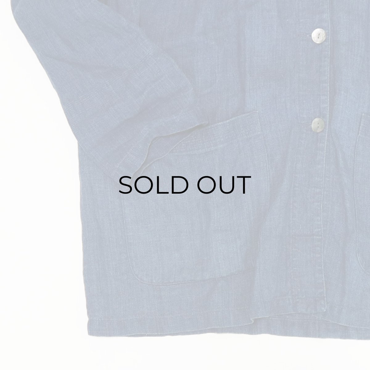 画像4: ELISABETH INDIGO LINEN OVER JACKET (4)