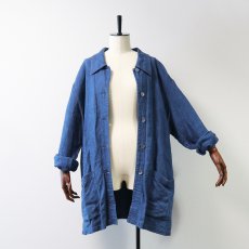 画像8: ELISABETH INDIGO LINEN OVER JACKET (8)