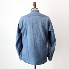 画像16: 50's LEVI'S "SHORTHORN TAG" COTTON DENIM FULL SNAP WESTERN SHIRT (16)