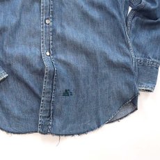 画像5: 50's LEVI'S "SHORTHORN TAG" COTTON DENIM FULL SNAP WESTERN SHIRT (5)