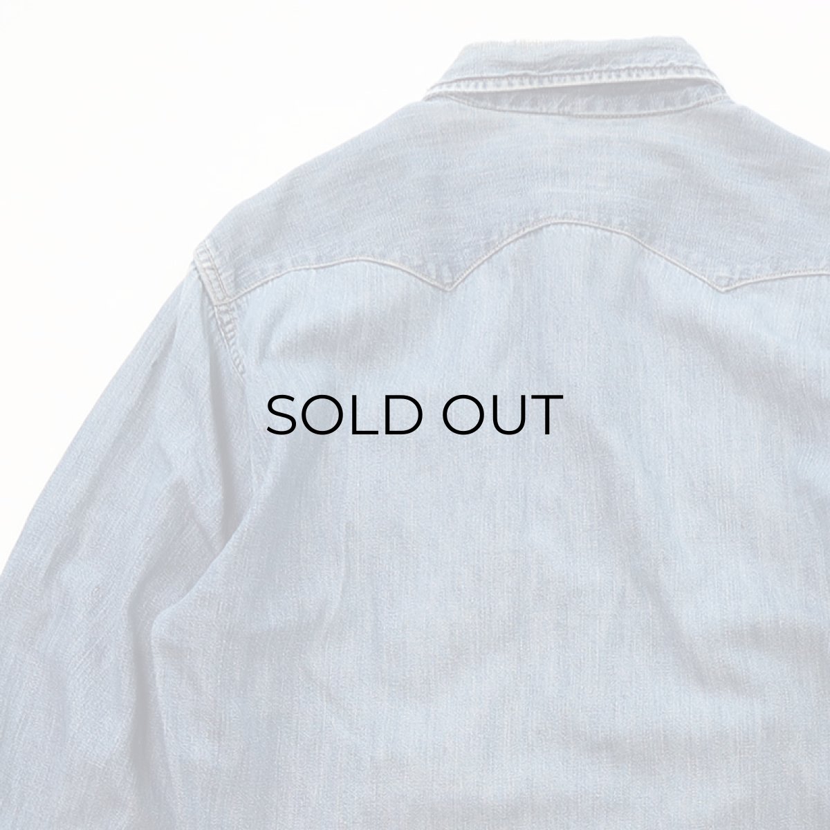 画像7: 50's LEVI'S "SHORTHORN TAG" COTTON DENIM FULL SNAP WESTERN SHIRT (7)