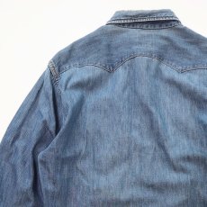 画像7: 50's LEVI'S "SHORTHORN TAG" COTTON DENIM FULL SNAP WESTERN SHIRT (7)