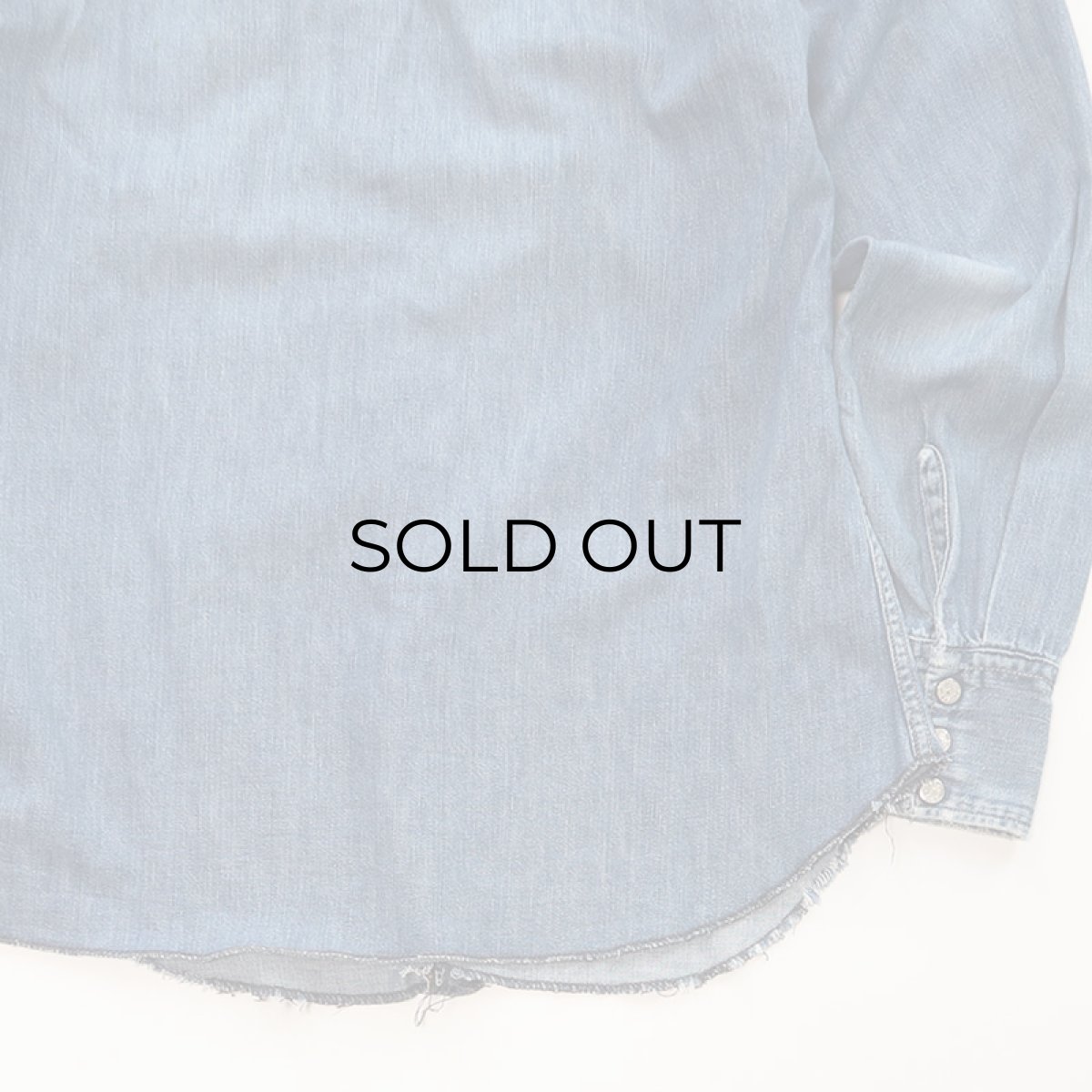 画像8: 50's LEVI'S "SHORTHORN TAG" COTTON DENIM FULL SNAP WESTERN SHIRT (8)