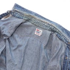 画像11: 50's LEVI'S "SHORTHORN TAG" COTTON DENIM FULL SNAP WESTERN SHIRT (11)