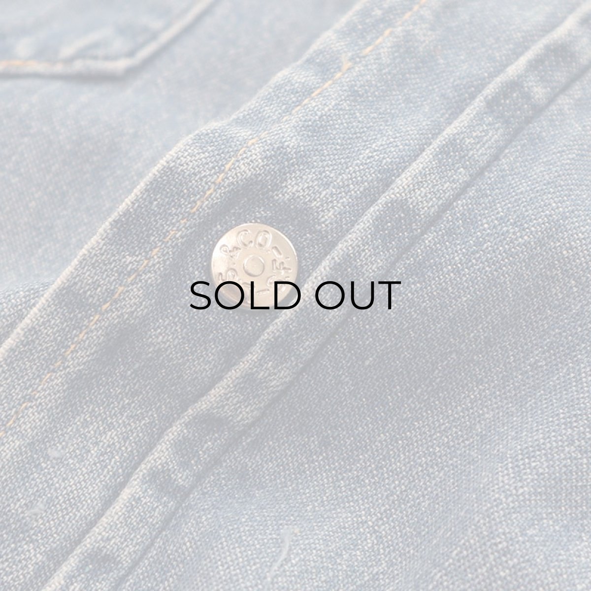 画像10: 50's LEVI'S "SHORTHORN TAG" COTTON DENIM FULL SNAP WESTERN SHIRT (10)