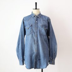 画像17: 50's LEVI'S "SHORTHORN TAG" COTTON DENIM FULL SNAP WESTERN SHIRT (17)