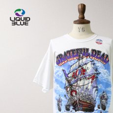 画像7: 【ONE WASHED】 LIQUID BLUE "GRATEFUL DEAD" COTTON PRINT S/S TEE "Ship of Fools" (7)