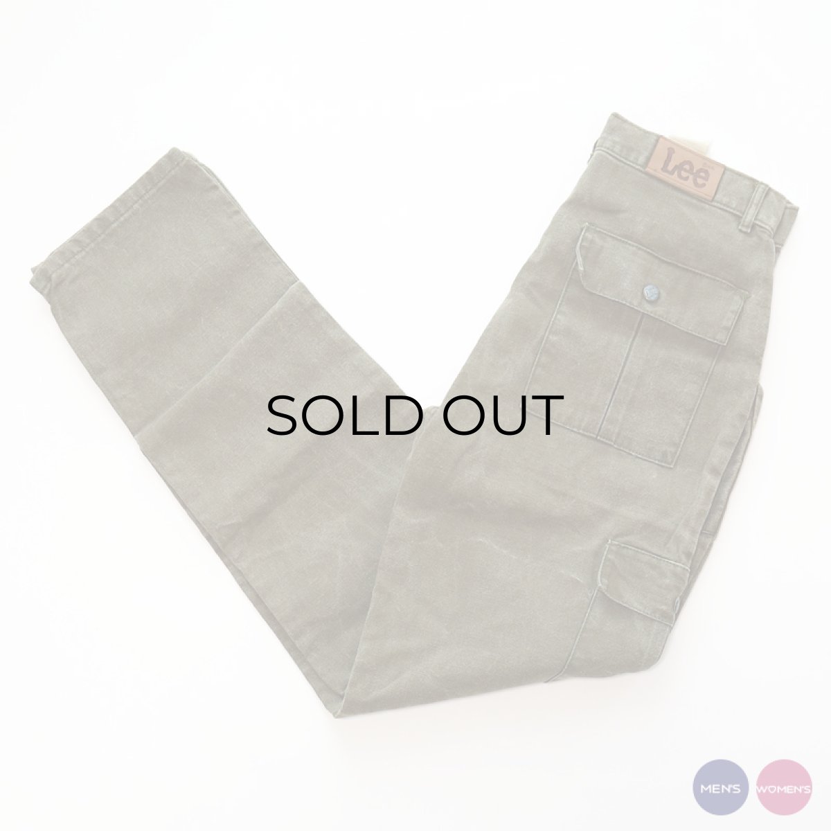 画像1: 〜80's Lee COTTON CANVAS BAKER style CARGO PANTS "ONE WASHED"【表記 W31 x L34 】 (1)