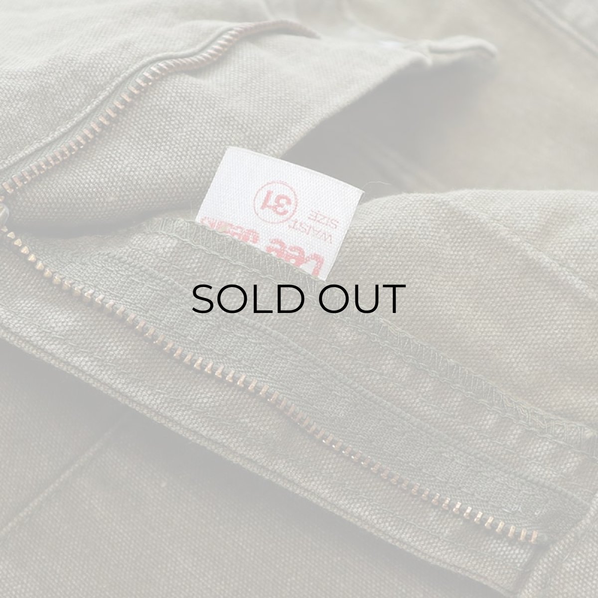 画像13: 〜80's Lee COTTON CANVAS BAKER style CARGO PANTS "ONE WASHED"【表記 W31 x L34 】 (13)