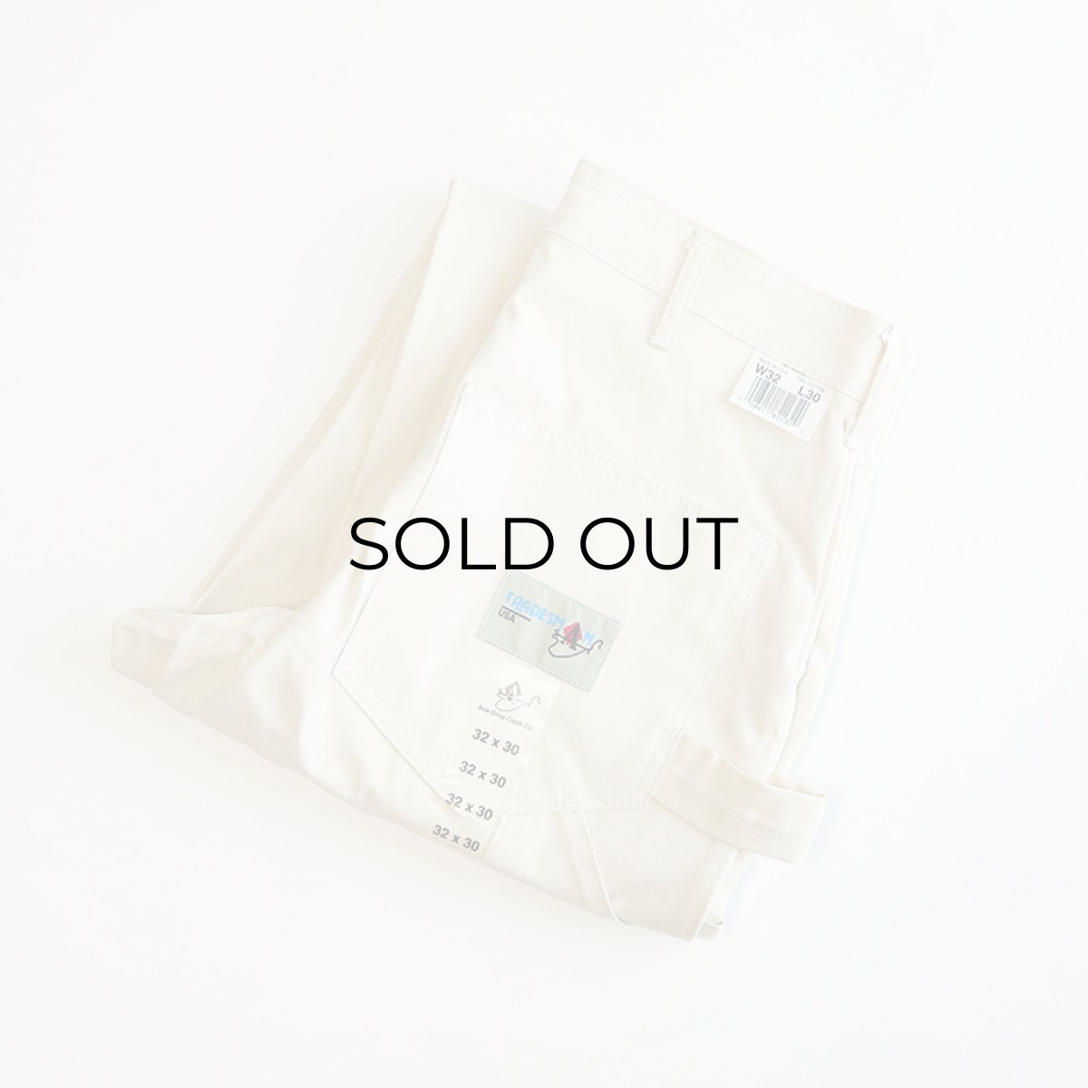 画像2: 【NEW】Ace Drop Cloth Co. "TRADESMAN" UNBLEACHED COTTON TWILL PAINTER PANTS 【W30, W32】 (2)