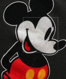 画像9: 80's Disney CHARACTER FASHIONS "MICKEY" FLOCK PRINT CREW NECK SWEAT "MADE IN USA" (9)