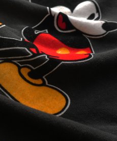 画像7: 80's Disney CHARACTER FASHIONS "MICKEY" FLOCK PRINT CREW NECK SWEAT "MADE IN USA" (7)