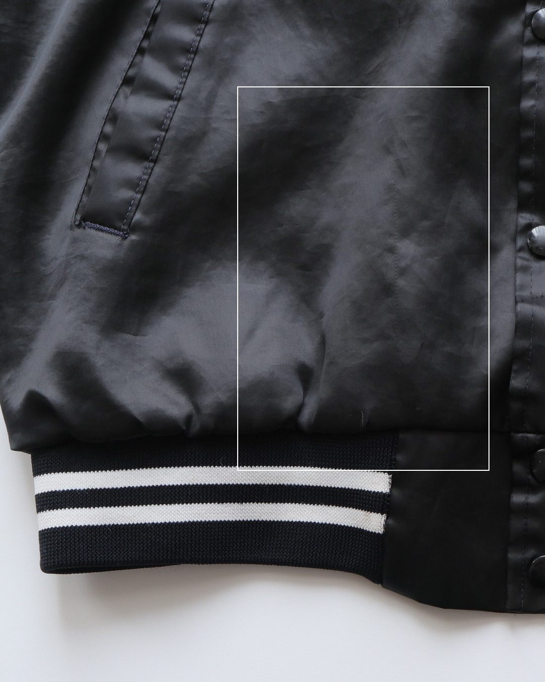 画像8: 〜90's HARTWELL NYLON BACK PRINT FLANNEL LINING SNAP BLOUSON "Range Riders" "MADE IN USA" (8)